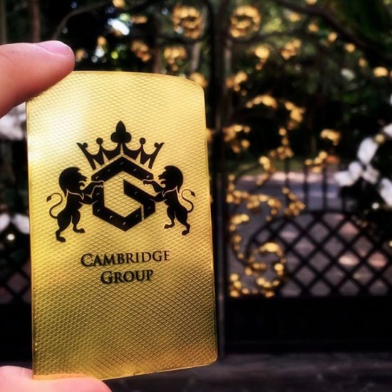 Gold Plated Metal Business Cards 